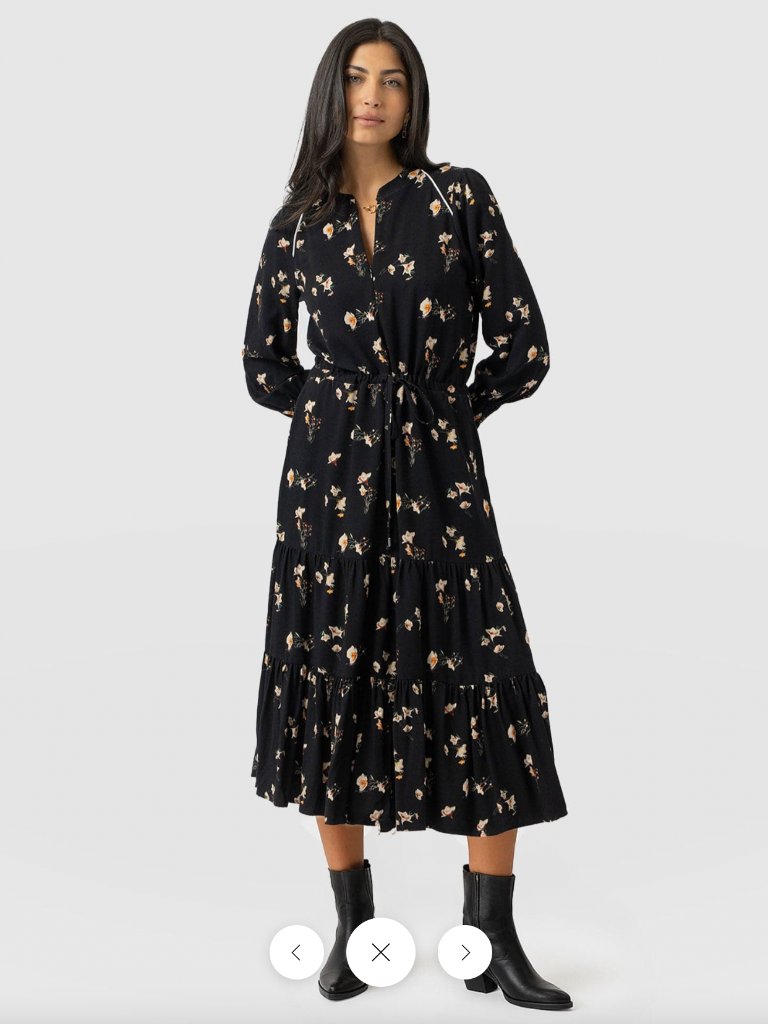 Saint + Sofia Olivia Zip Up Dress Highland Paisley Us 6 Nwt — image 2 of 8